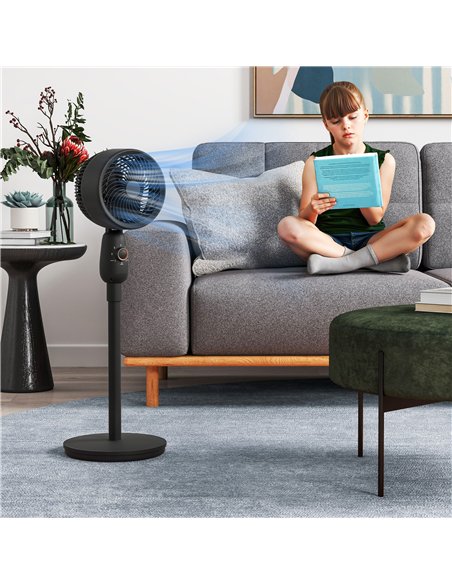 HOMCOM Pedestal Fan, Powerful Air Circulator, 12 Inch Floor Standing Fan with 3 Speed Settings, Oscillating Function for Bedroom - pic 152995 | FastDaddyshop
