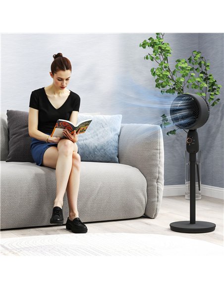 HOMCOM Pedestal Fan, Powerful Air Circulator, 12 Inch Floor Standing Fan with 3 Speed Settings, Oscillating Function for Bedroom - pic 152996 | FastDaddyshop