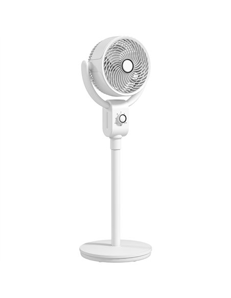 HOMCOM Pedestal Air Circulation Fan with Oscillating, White - pic 152998 | FastDaddyshop