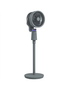 HOMCOM Pedestal Air Circulation Fan with Oscillating, Light Off, Grey