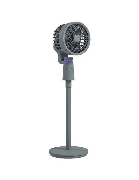 HOMCOM Pedestal Air Circulation Fan with Oscillating, Light Off, Grey - pic 153016 | FastDaddyshop