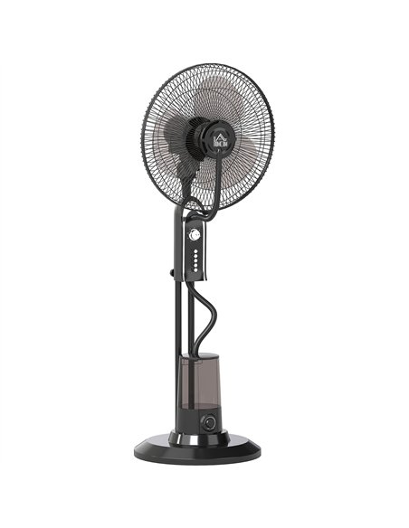 HOMCOM Pedestal Fan with Water Mist Spray, Spray Misting Fan with 70° Oscillation, Tilt Head, 4 Speeds, 3 Modes, Adjustable Mist - pic 153052 | FastDaddyshop