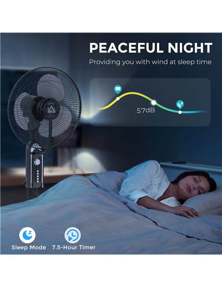 HOMCOM Pedestal Fan with Water Mist Spray, Spray Misting Fan with 70° Oscillation, Tilt Head, 4 Speeds, 3 Modes, Adjustable Mist - pic 153058 | FastDaddyshop