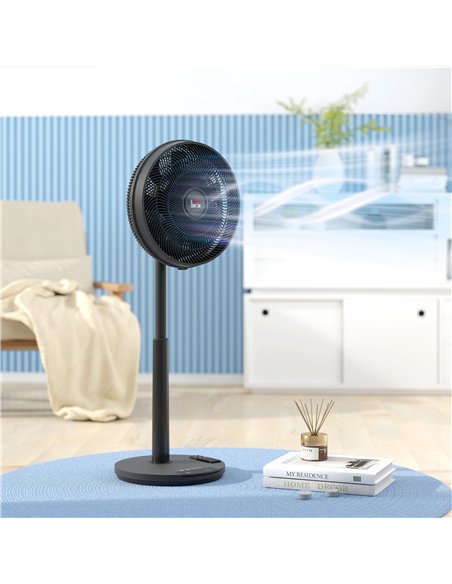 HOMCOM Pedestal Fan with Oscillating, Tilt, Adjustable Height, Black - pic 153062 | FastDaddyshop