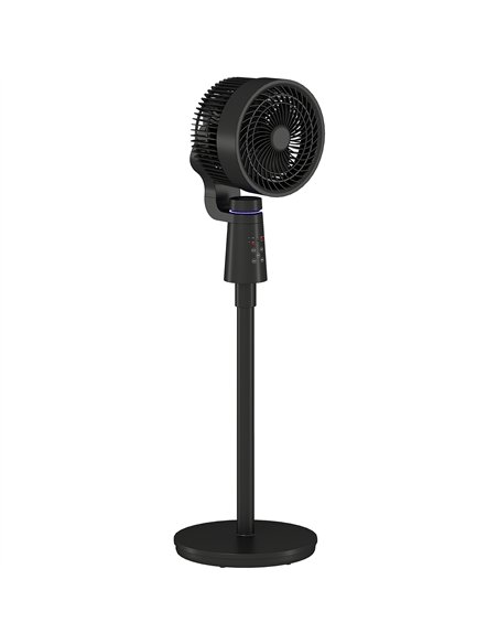 HOMCOM Pedestal Air Circulation Fan with Oscillating, Light Off, Black - pic 153070 | FastDaddyshop