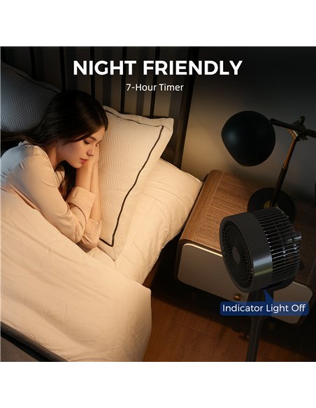 HOMCOM Pedestal Air Circulation Fan with Oscillating, Light Off, Black - pic 153075 | FastDaddyshop