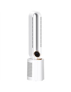 HOMCOM Multi-Mode Bladeless Tower Fan and Humidifier - White