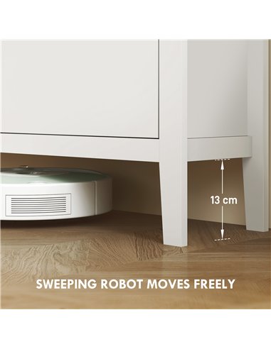 HOMCOM Modern Four-Drawer Shoe Cabinet - White
