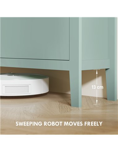 HOMCOM Modern Four-Drawer Shoe Cabinet - Green