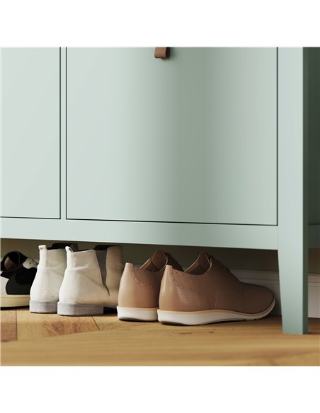 HOMCOM Modern Four-Drawer Shoe Cabinet - Green - pic 153267 | FastDaddyshop