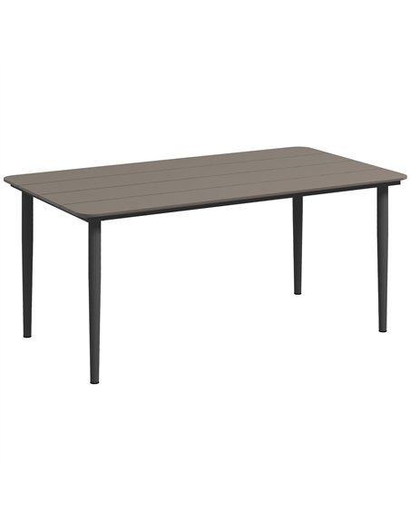 Outsunny Garden Table, Outdoor Dining Table for 6 People, 160 x 90 x 74 cm, with Rust Resistant Metal Frame, WPC Top, for Balcon - pic 153430 | FastDaddyshop