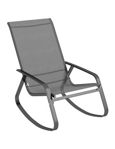 Outsunny Rocking Garden Chair - Grey