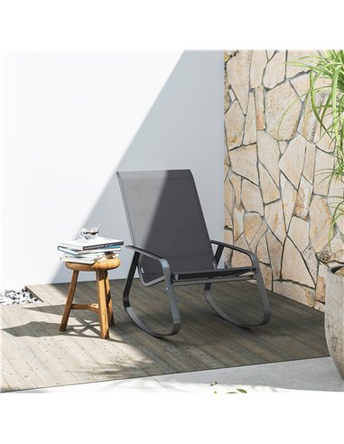 Outsunny Rocking Garden Chair - Grey