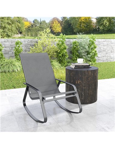 Outsunny Rocking Garden Chair - Grey