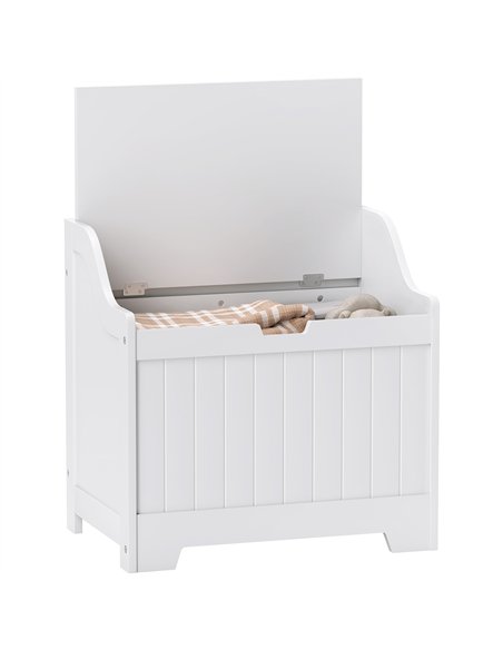 HOMCOM 61L Home Storage Chest - White - pic 153700 | FastDaddyshop