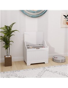 HOMCOM 61L Home Storage Chest - White 2