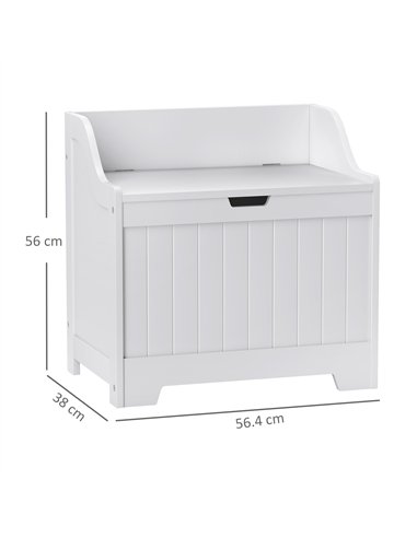 HOMCOM 61L Home Storage Chest - White