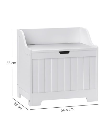 HOMCOM 61L Home Storage Chest - White - pic 153702 | FastDaddyshop