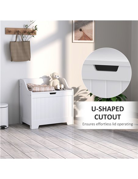 HOMCOM 61L Home Storage Chest - White - pic 153705 | FastDaddyshop