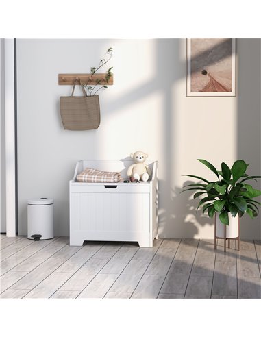 HOMCOM 61L Home Storage Chest - White