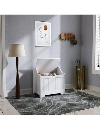 HOMCOM 61L Home Storage Chest - White