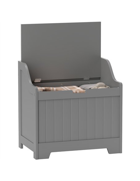 HOMCOM 61L Home Storage Chest - Grey - pic 153709 | FastDaddyshop