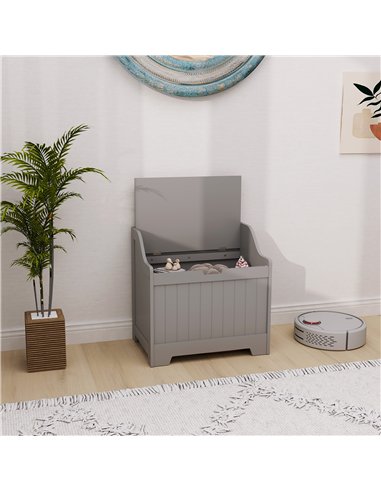 HOMCOM 61L Home Storage Chest - Grey