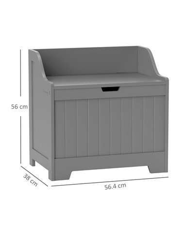 HOMCOM 61L Home Storage Chest - Grey