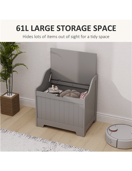 HOMCOM 61L Home Storage Chest - Grey - pic 153712 | FastDaddyshop