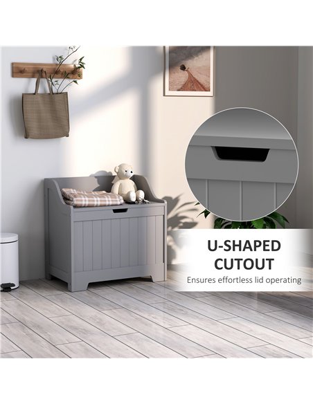 HOMCOM 61L Home Storage Chest - Grey - pic 153714 | FastDaddyshop