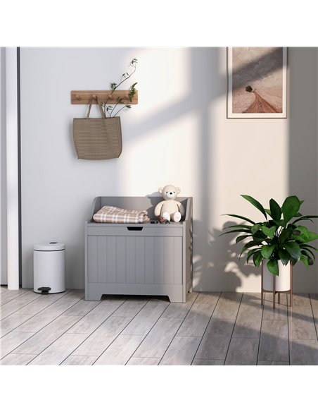 HOMCOM 61L Home Storage Chest - Grey - pic 153715 | FastDaddyshop
