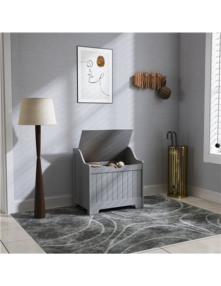 HOMCOM 61L Home Storage Chest - Grey - pic 153716 | FastDaddyshop