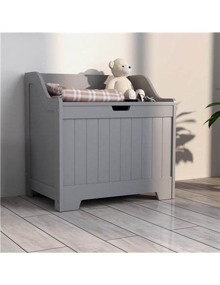 HOMCOM 61L Home Storage Chest - Grey - pic 153717 | FastDaddyshop