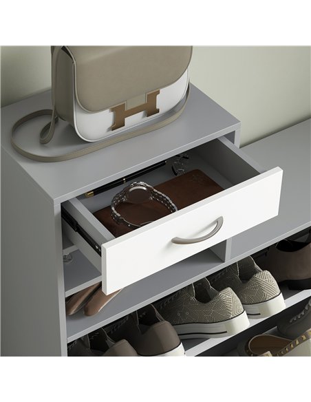 HOMCOM Three-in-One Hallway Storage Set - Grey/White - pic 153752 | FastDaddyshop
