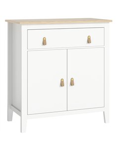 HOMCOM Farmhouse Style Sideboard - White