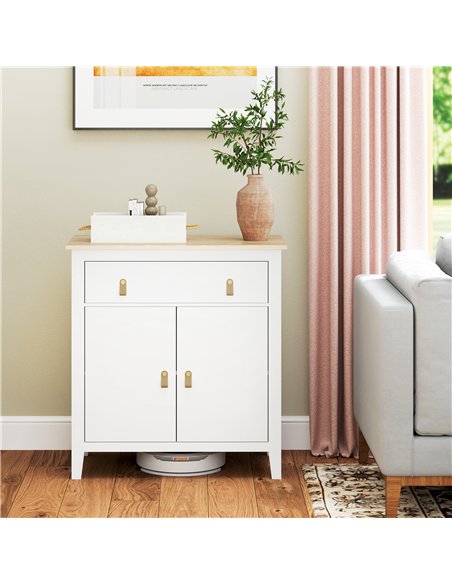 HOMCOM Farmhouse Style Sideboard - White - pic 153782 | FastDaddyshop