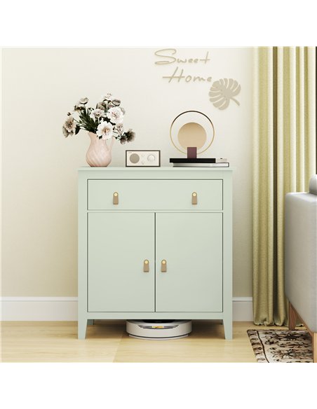 HOMCOM Farmhouse Style Sideboard - Light Green - pic 153791 | FastDaddyshop
