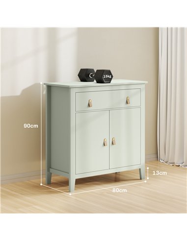 HOMCOM Farmhouse Style Sideboard - Light Green