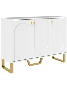 HOMCOM 3-Door Sideboard Storage Cabinet - White