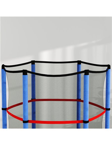 HOMCOM Kids Trampoline, with Enclosure Net, Steel Frame, for Ages 3-6 Years - MultiColoured - pic 153843 | FastDaddyshop