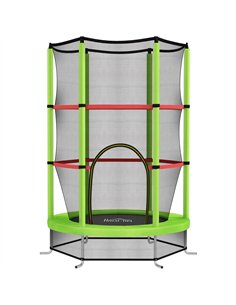 HOMCOM Kids Trampoline, with Enclosure Net, Steel Frame, for Ages 3-6 Years - Green