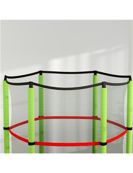 HOMCOM Kids Trampoline, with Enclosure Net, Steel Frame, for Ages 3-6 Years - Green - pic 153851 | FastDaddyshop