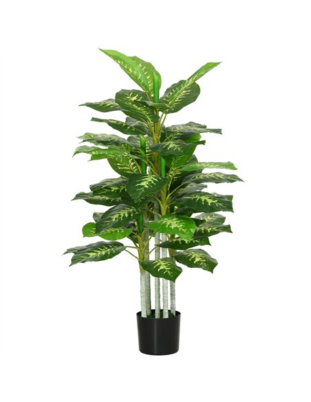 HOMCOM Artificial Evergreen Tree Fake Decorative Plant in Nursery Pot for Indoor Outdoor Decor, 120cm - pic 153862 | FastDaddyshop