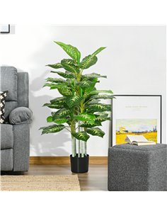 HOMCOM Artificial Evergreen Tree Fake Decorative Plant in Nursery Pot for Indoor Outdoor Decor, 120cm 2