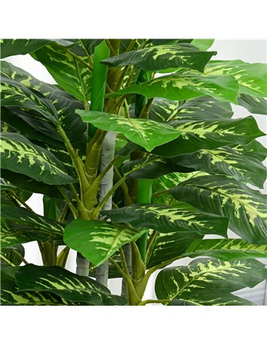 HOMCOM Artificial Evergreen Tree Fake Decorative Plant in Nursery Pot for Indoor Outdoor Decor, 120cm