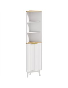 HOMCOM Tall Bathroom Storage Cabinet, Slim Bathroom Storage Unit with Doors and Adjustable Shelves, Freestanding Bathroom Cabine