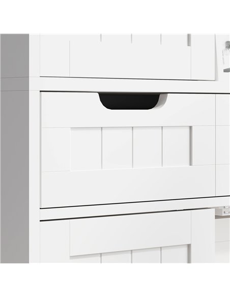 HOMCOM Tall Bathroom Cabinet, Freestanding Storage Cupboard, Bathroom Storage Cabinet with Drawer, Adjustable Shelf and Doors, 6 - pic 153915 | FastDaddyshop