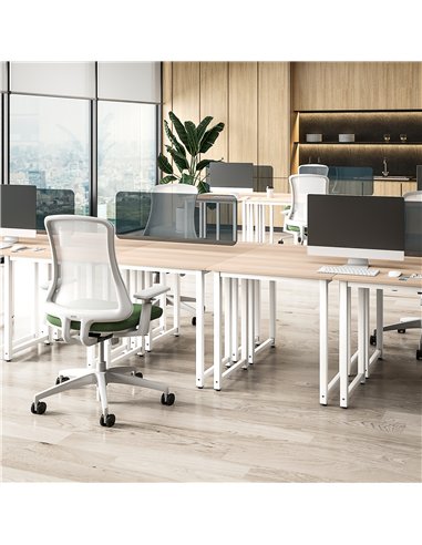 HOMCOM Computer Desk, Writing Table, 80 x 60 x 76cm Workstation for Home Office, Study with Metal Frame, Simple Assembly, White