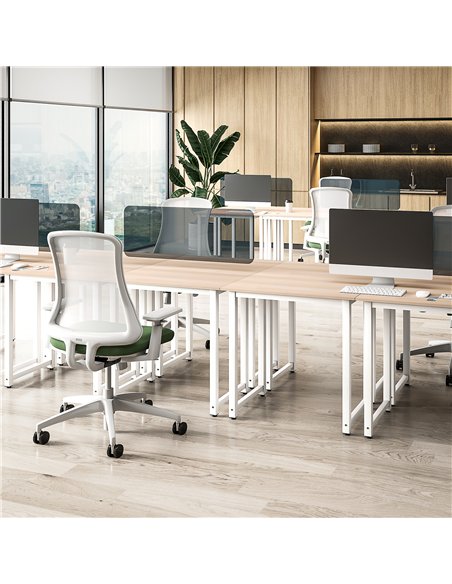 HOMCOM Computer Desk, Writing Table, 80 x 60 x 76cm Workstation for Home Office, Study with Metal Frame, Simple Assembly, White - pic 153959 | FastDaddyshop