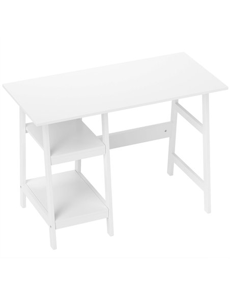 HOMCOM Compact Computer Desk with Storage Shelves, Study Table with Bookshelf, PC Table Workstation for Home Office, Study, Easy - pic 154006 | FastDaddyshop